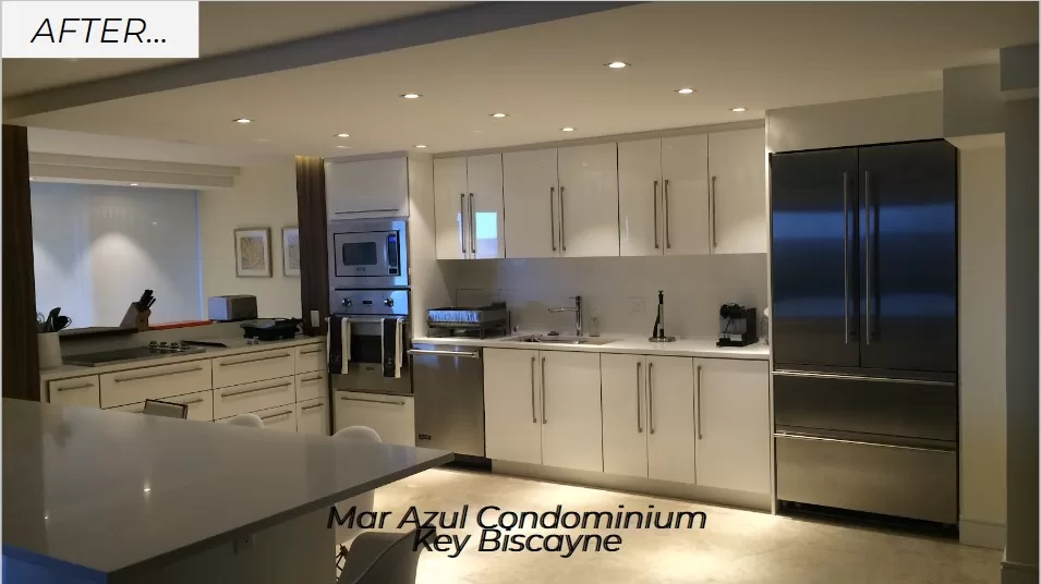 condo kitchen renovation for Mar Azul Condominium key biscayne | B&B Concept Design